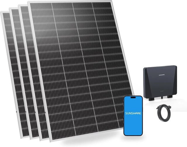SUNSHARE Ray Lite Balkonkraftwerk mit 800W Mikro-Wechselrichter in Schwarz - Bild 1