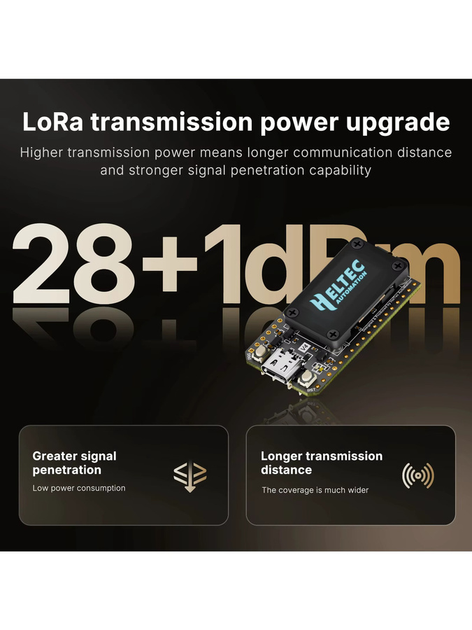 Heltec WiFi LoRa32 V4 ESP32 Entwicklungsboard mit SX1262, GNSS-Schnittstelle, Bluetooth, WiFi und 0,96 Zoll OLED in Schwarz für Arduino IoT und Meshtastic - Bild 5
