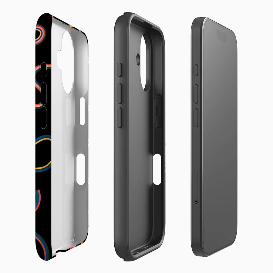 Potdemiel Neon-Swirl Handyhülle für iPhone 17 16 15 14 13 Pro Max Plus, robuste ein- und doppelschichtige Magnet-Schutzhülle in Multicolour - Bild 2