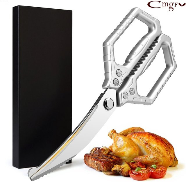 CMGF Küchenschere aus Edelstahl in Silber für Hühnchenknochen und Grillgut - Bild 1
