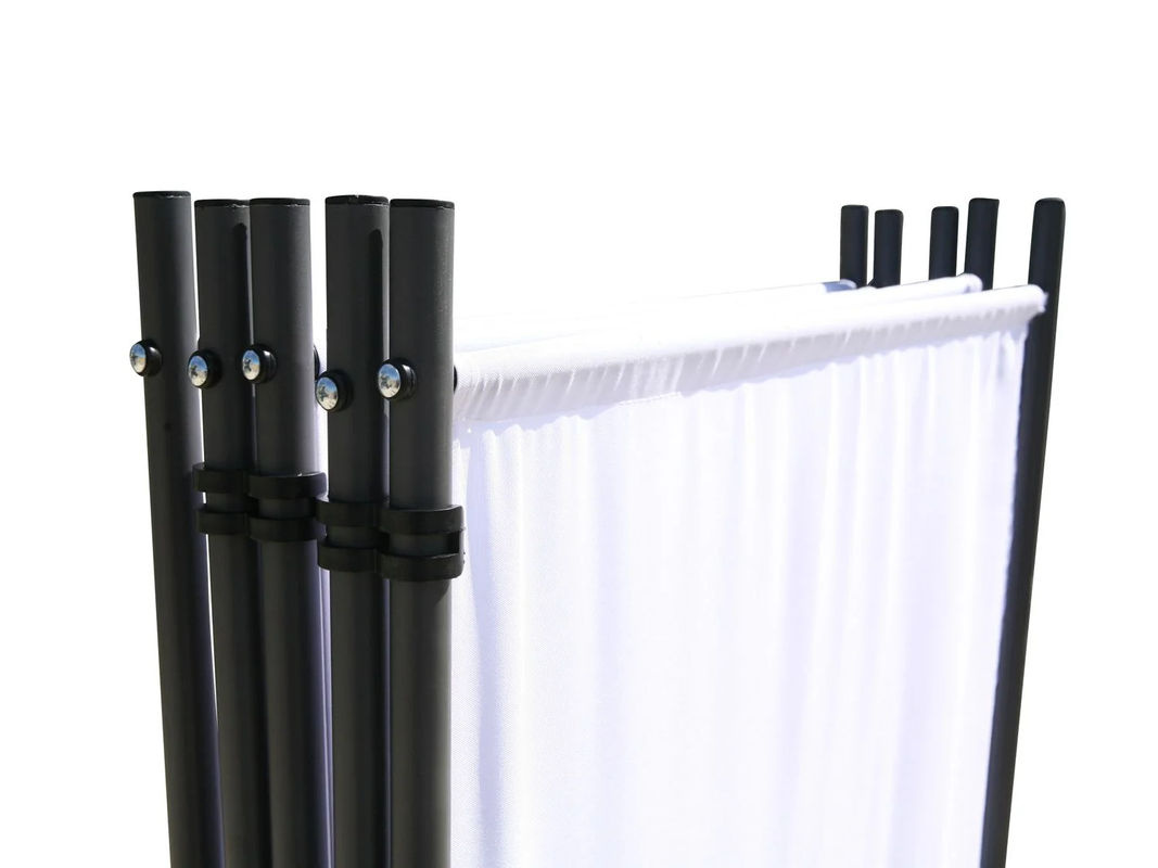GRASEKAMP Paravent 2er Set in Weiß, 4-teilig aus Polyester und Stahlrohr, Höhe: 170 cm, Breite: 225 cm - Bild 2