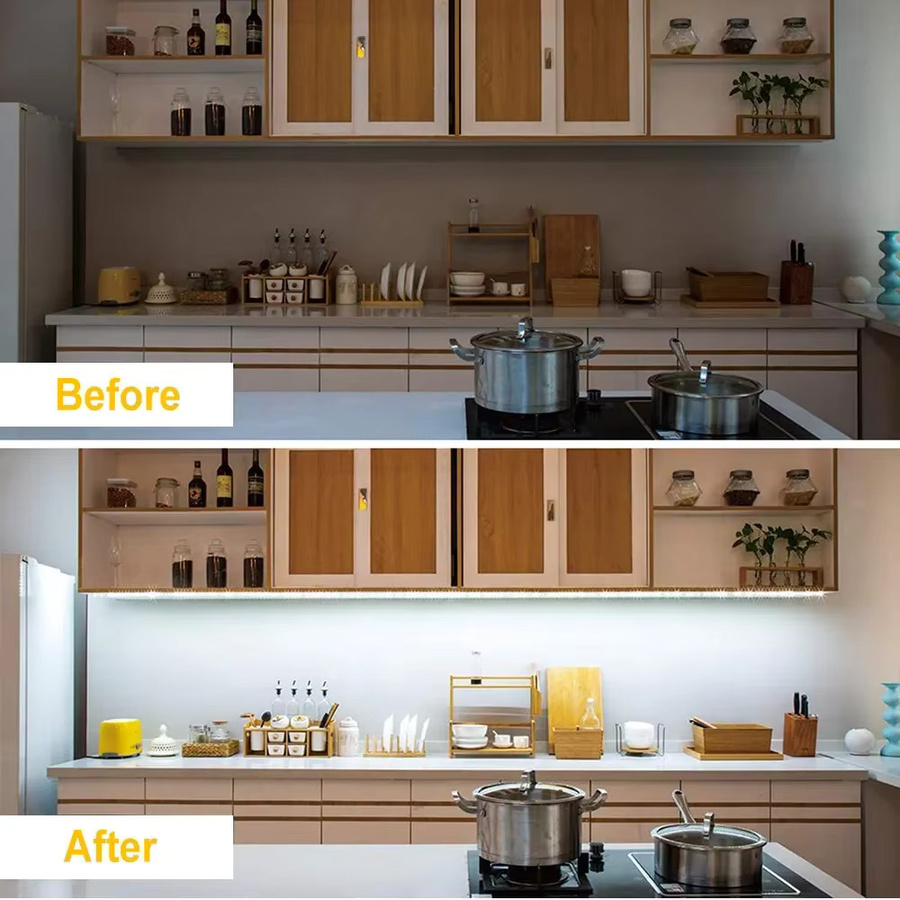 Acosh Neon LED Lichtstreifen mit USB-Anschluss und Handbewegung-Sensor für TV-Hintergrundbeleuchtung oder Unterschrank-Nachtlicht, Weiß - Bild 4