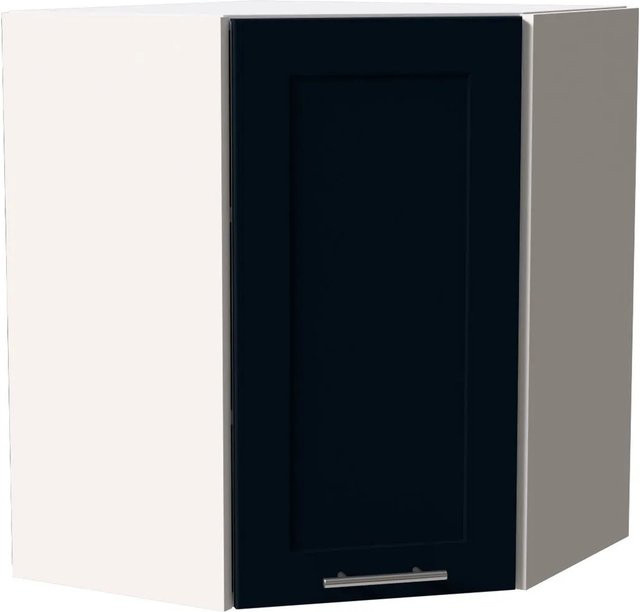 Feldmann-Wohnen Eckhängeschrank Oslo W10/60 in Weiß und Indigo Matt mit Soft-Close-Türen, B/T/H: 60 x 60 x 72 cm - Bild 1