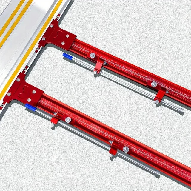 Wnew Parallel-Schienenführungssystem aus Aluminiumlegierung in Rot für Kreissägen zur präzisen Führung und wiederholbaren Schnitten - Bild 1