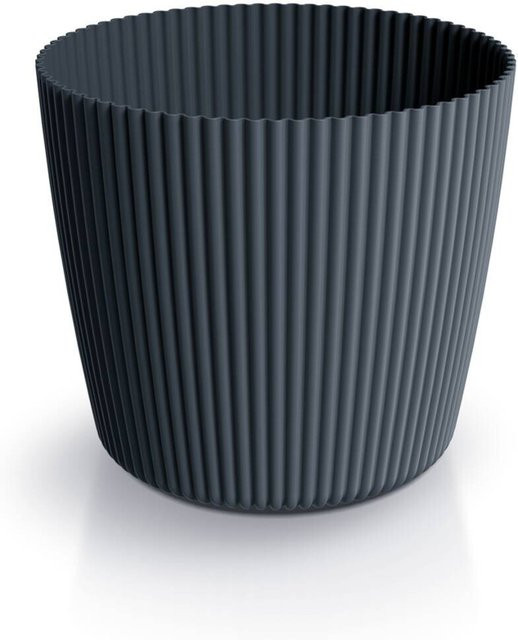 Prosperplast Pflanztopf Milly Anthrazit aus Kunststoff, Höhe: 17 cm, Durchmesser: 20 cm - Bild 1