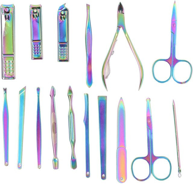 GoolRC Maniküre-Set, 16-teilig, Edelstahl, Metallic, Unisex - Bild 1