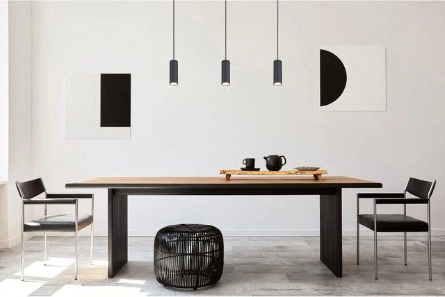Globo Pendelleuchte Robby 1-flammig Schwarz matt, B/T/H: 9 x 9 x 120 cm - Bild 1