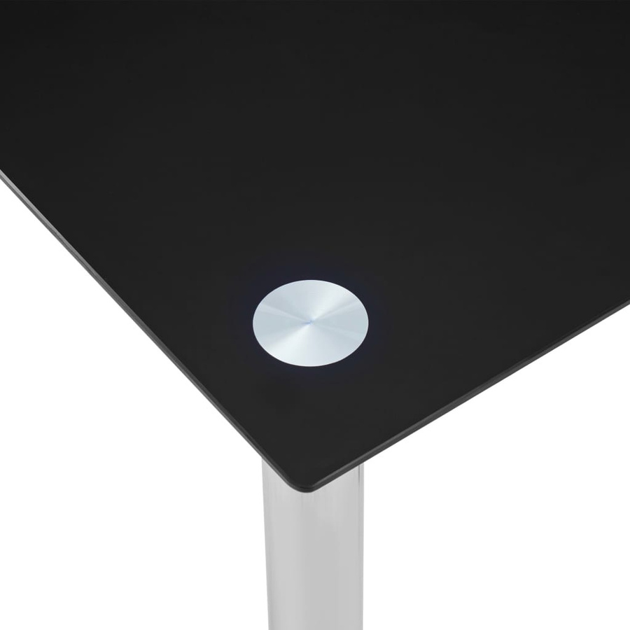 vidaXL Esstisch aus Hartglas in Schwarz, modern und rechteckig, B/T/H: 120 x 60 x 75 cm - Bild 2