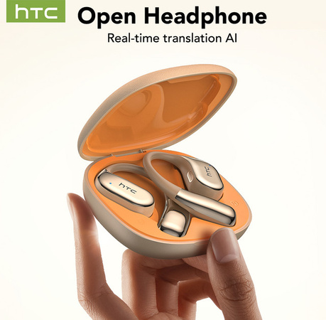 HTC NE39 Bluetooth-Ohrhörer in Schwarz mit Surround-Sound-Stereo für Sport und Reisen