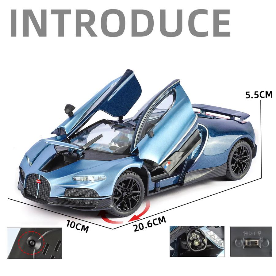 Maisto Bugatti Tourbillon Supercar Automodell, 1:24, Metall, mit Licht und Sound - Bild 3
