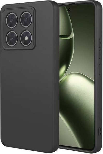 Matte Silikon Schutzhülle für Xiaomi Mi 14T und Xiaomi 15T Pro in Schwarz - Bild 1