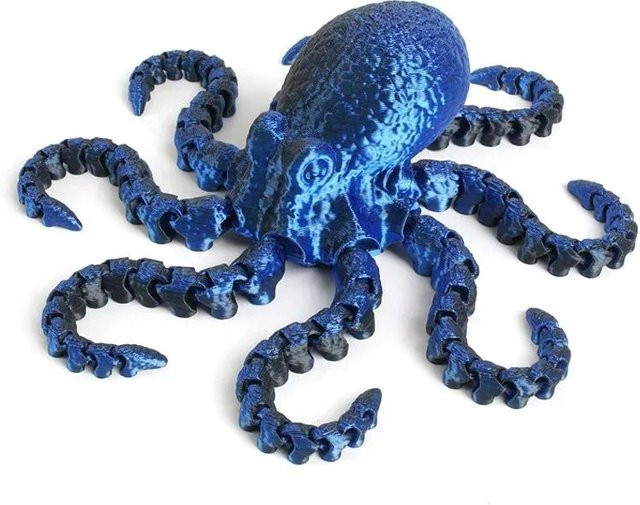 BC Pet Supplies Oktopus, 3D-gedruckt, beweglich, blau - Bild 1