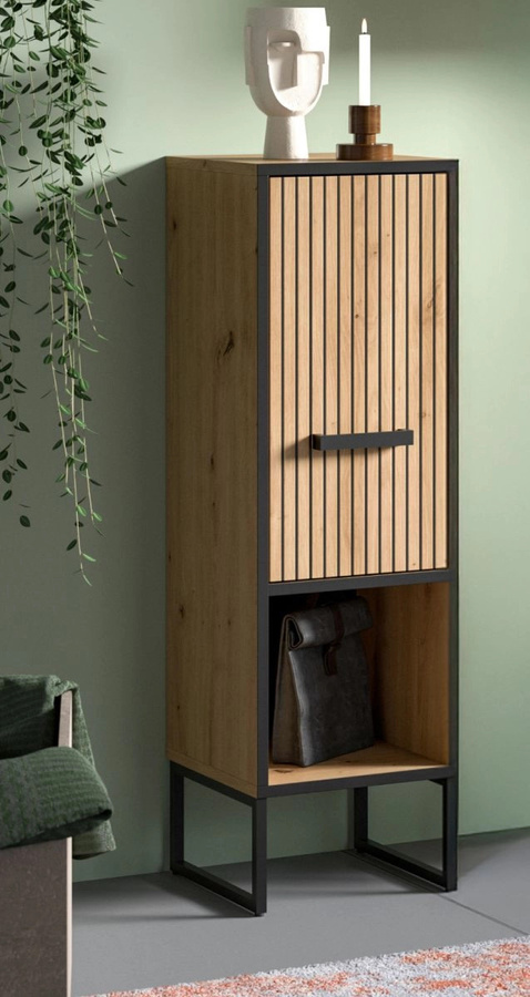 Badezimmer Kommode Scana in Eiche, modern und matt, B/T/H: 101 x 30 x 32 cm - Bild 2