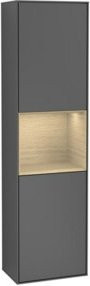 V&B Hochschrank Finion mit LED-Beleuchtung und Glastüren, Breite: 41,8 cm, Höhe: 151,6 cm
