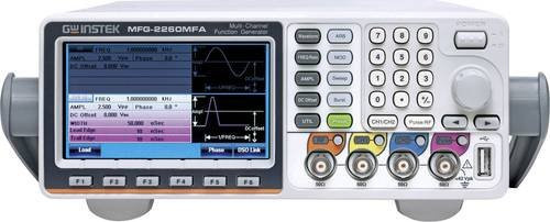 GW Instek MFG-2260MFA Funktionsgenerator in Grau, 2-Kanal Arbiträr, 1 µHz - 60MHz, Sinus, Rechteck, Dreieck, Puls, netzbetrieben - Bild 1