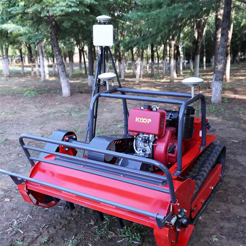 AIWEIYA Ferngesteuerter Grasschneider mit Gasmotor in Rot, Schnittbreite: 800 mm, 1000 mm oder 1200 mm - Bild 3