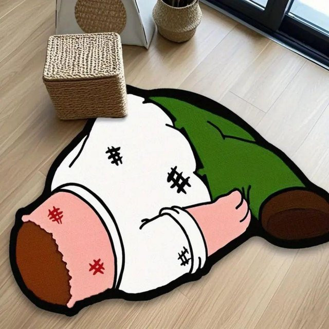 Lodestar Cartoon Teppich in Mehrfarbig, Wollähnlicher Kurzflor-Teppich aus Polyester für Wohnzimmer, Schlafzimmer und Kinderzimmer, Breite: 80 cm, Tiefe: 120 cm - Bild 1