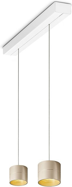 Oligo Tudor S LED-Pendelleuchte 2-flammig Cashmere matt mit weißem Baldachin und Tunable White (2200K - 5000K) - Bild 1