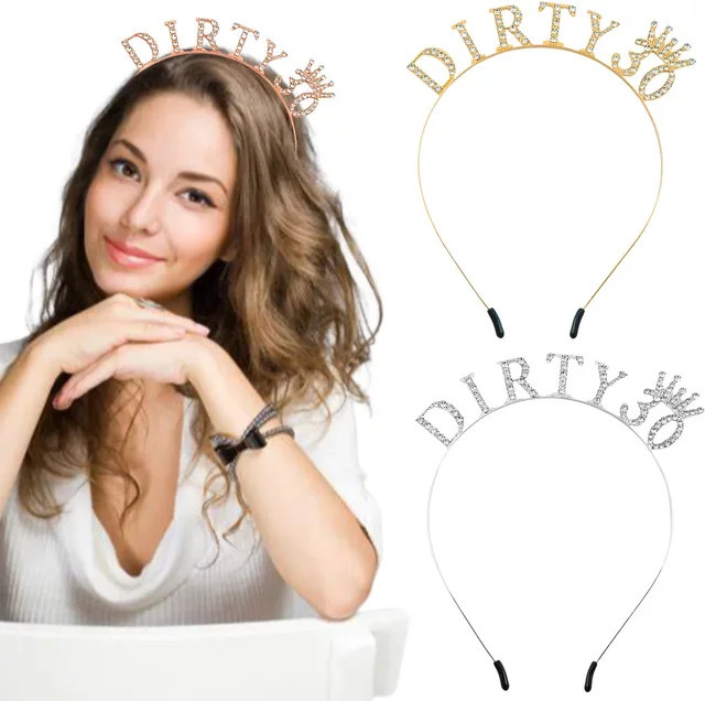 WakaParty Stirnband Tiara Krone, Silber Roségold, Damen - Bild 1
