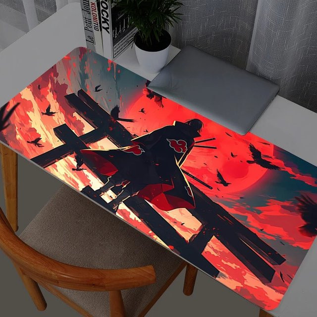 Bandai Naruto Itachi Uchiha Mauspad Multicolor Anime Schreibtischunterlage für Computer und Laptop - Bild 1