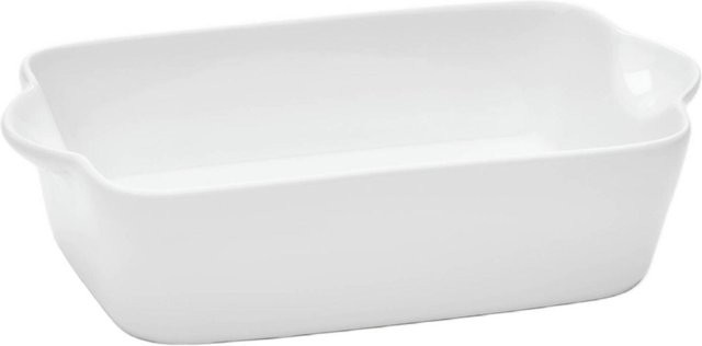 van Well Auflaufform eckig aus Porzellan in Weiß glänzend, 6er Pack, Volumen: 450 ml, B/H/T: 20 x 5,5 x 13,5 cm - Bild 1