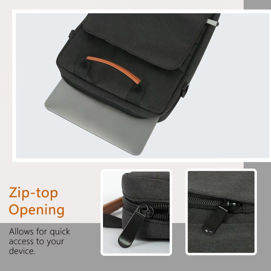 ValueWin Tablet-Schultertasche für 12 bis 13,3 Zoll, Laptop-Tasche und Aktentasche, Schwarz - Bild 4