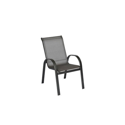 Merxx Amalfi Stapelsessel 2er-Set in Graphit-Grau aus Aluminium und Textil - Bild 2