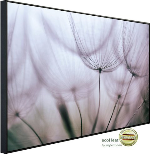 papermoon EcoHeat Infrarotheizung Lila abstrakter Löwenzahn mit App-Steuerung und Überhitzungsschutz, B/H/T: 120 x 60 x 60 cm - Bild 1