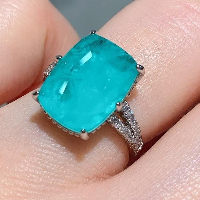 POMOiii Ehering, Zinklegierung, blue, Zirkonia, Damen - Bild 1