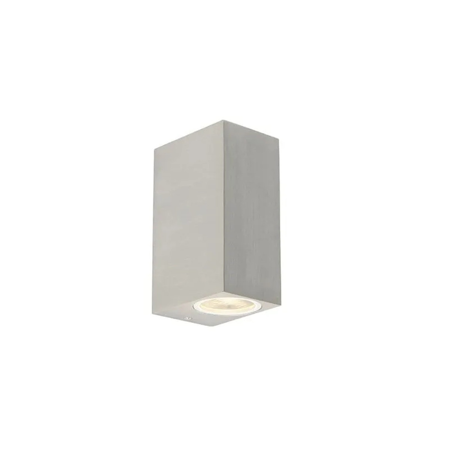 QAZQA Baleno II Moderne Wandleuchte aus Aluminium in Silber, IP44 dimmbar, GU10 für Außenbereich und Badezimmer - Bild 2