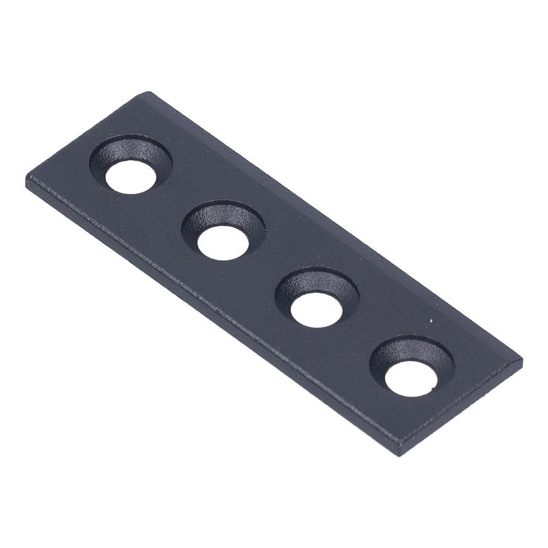 Neoglint Scheunentorschienen-Anschlussplatten-Kit aus Kohlenstoffstahl in Schwarz, B/H: 8 x 2,7 cm - Bild 3