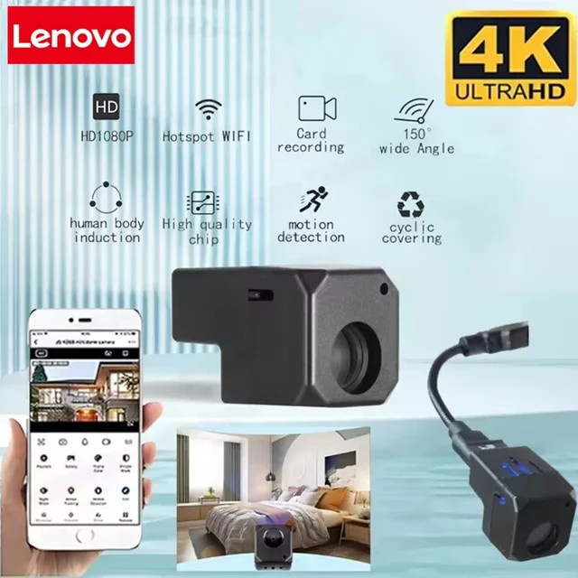Xiaomi Mini-Überwachungskamera in Schwarz mit 4K Auflösung, 150 Grad Weitwinkel, Infrarot Nachtsicht und WiFi Bewegungserkennung - Bild 1