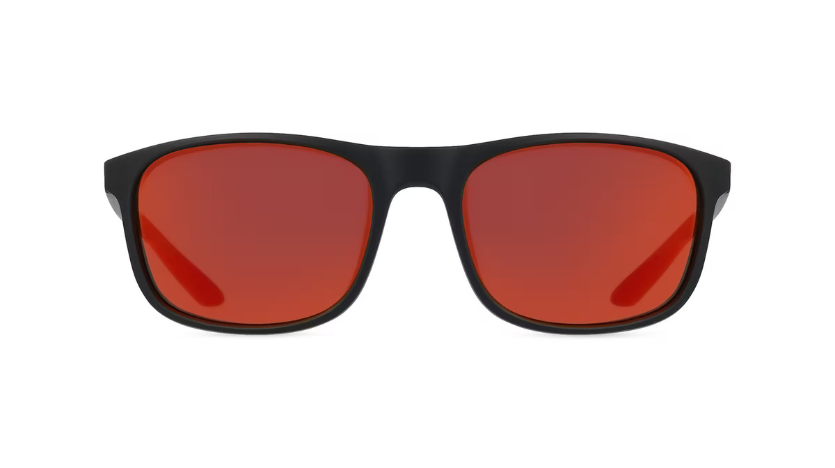 Nike FJ2198 Sonnenbrille, Vollrand, quadratisch, Kunststoff, Unisex, schwarz, rot - Bild 1