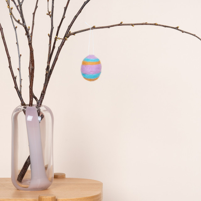Blume2000 Deko Filzhänger Ei in Lila und Blau für Ostern und Frühling - Bild 1