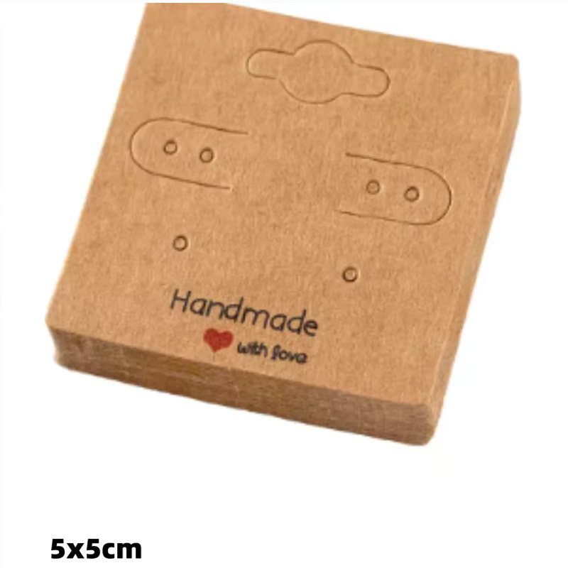 50 Stück Ohrring-Displaykarten aus Papier, Breite: 5 cm, Breite: 5 cm - Bild 2
