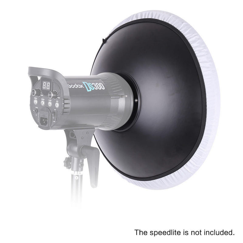 Aimo 16-Zoll Beauty Dish Softbox mit Diffusor und Wabengitter für Bowens-Halterung, Schwarz, B/T/H: 41 x 41 x 14,5 cm - Bild 9