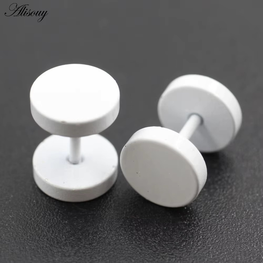 Alisouy Barbell Runde Ohrstecker, Edelstahl, Bunt, Unisex - Bild 2