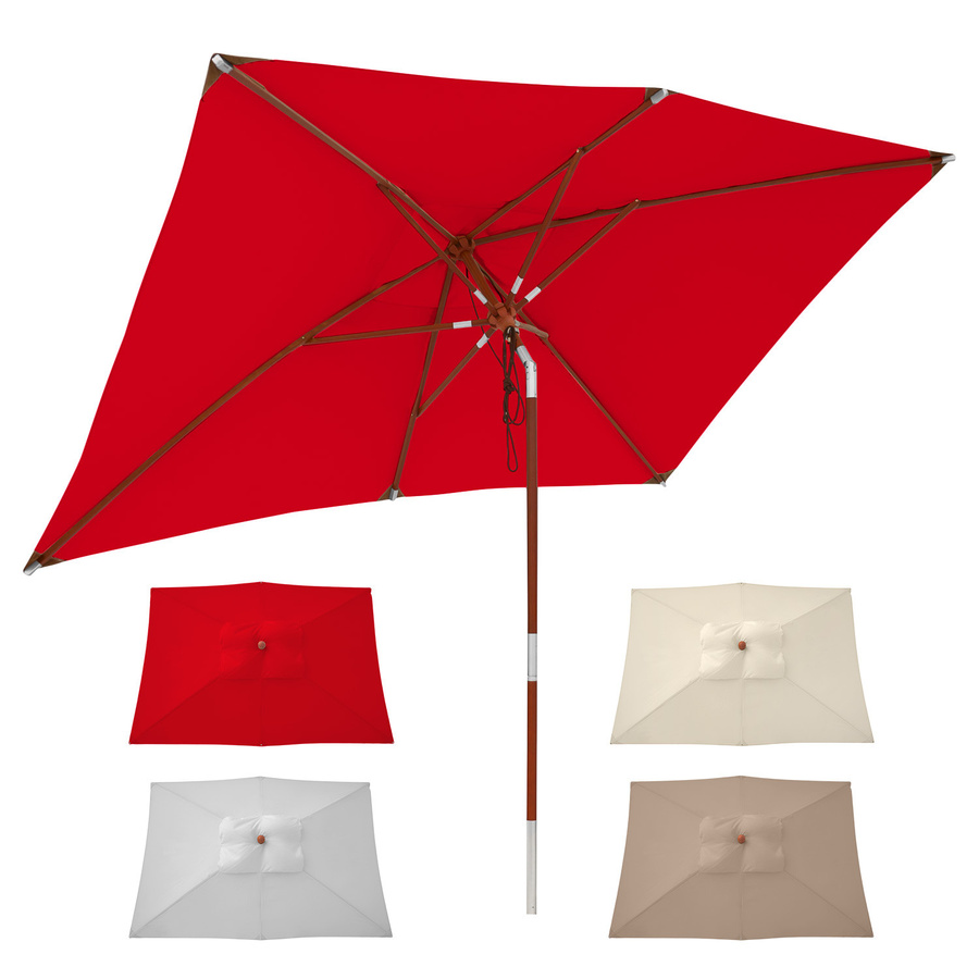 anndora Sonnenschirm eckig in Terracotta Orange, knickbar mit UV-Schutz, B/T: 300 x 200 cm - Bild 1