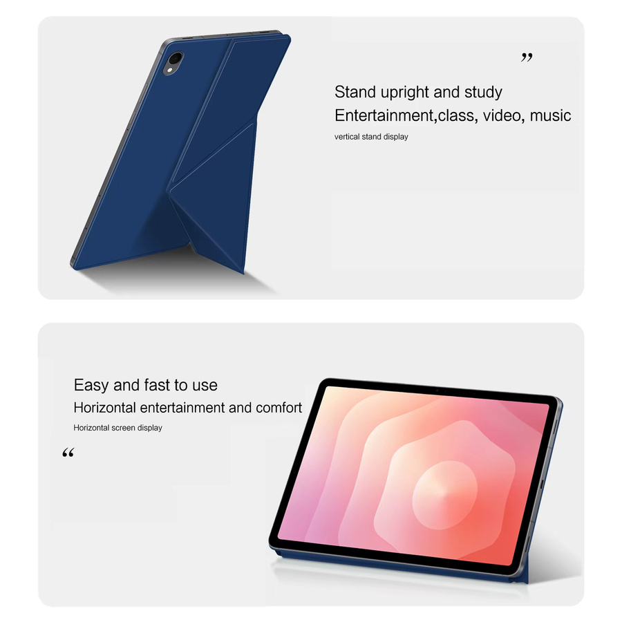 Samsung Galaxy Tab S11 5G Schutzhülle mit Magnetischem Smart Cover und Multi-Falt-Standfunktion in Blau und Lila - Bild 3