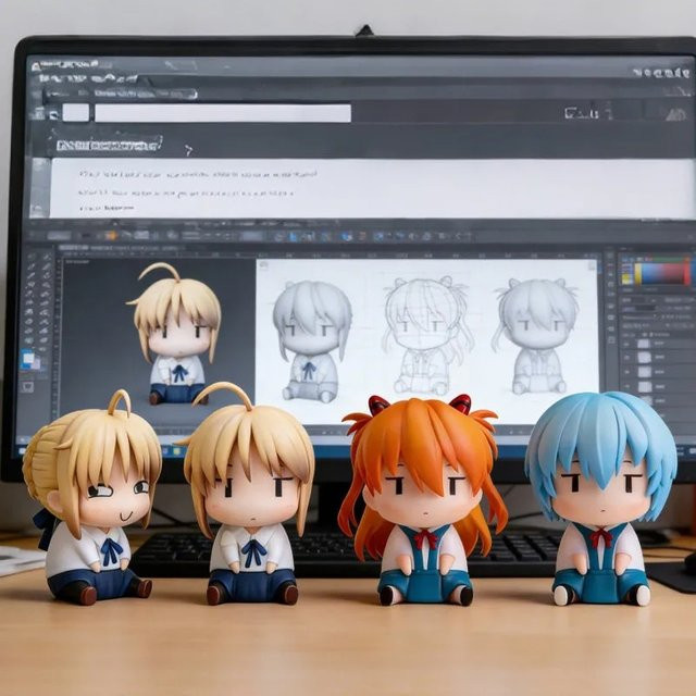 Altria Ayanami Rei Asuka Q-Version, PVC-Figur, 6cm, Einzelfigur - Bild 1