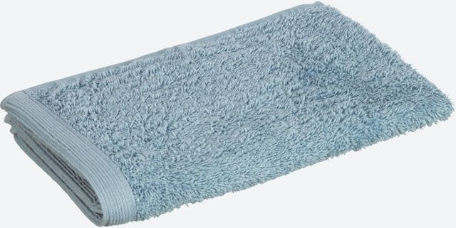 NKD Frottee-Gästetuch aus 100% Baumwolle in Blau mit Bordüre und Aufhängeschlaufe, Breite: 30 cm, Höhe: 50 cm - Bild 1