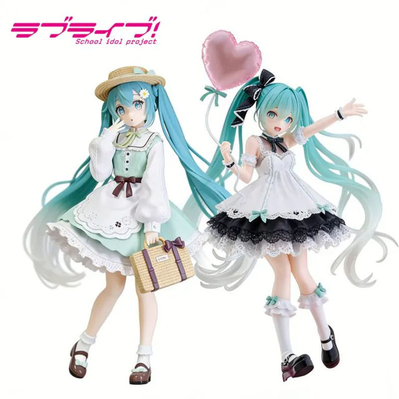 2er-Set Hatsune Miku Anime Actionfiguren Blumen-Version von Bandai aus Kunststoff in Mehrfarbig als Dekoration - Bild 1
