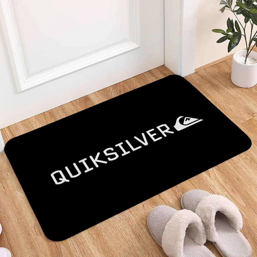 Rastar Quiksilver Logo-Bodenmatte in Schwarz, rechteckige Flanell-Fußmatte für Badezimmer und Wohnzimmer - Bild 7
