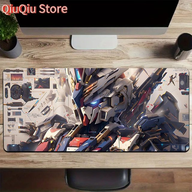 Bandai Gundam Blueprint Style Gaming-Mauspad, wasserdichte und rutschfeste Schreibtischunterlage, Multicolour - Bild 1