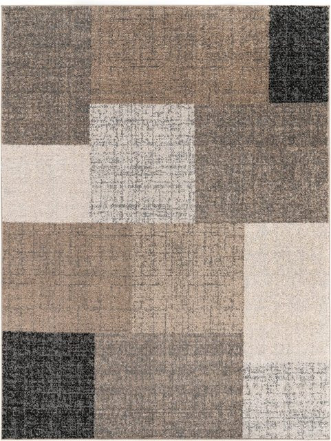 Teppich Monde in Braun und Beige, Geometrisches Design, B/T: 60 x 110 cm - Bild 1