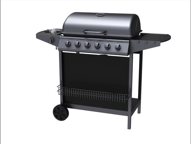 Tepro Gasgrill Hampton 6 in Schwarz mit Seitenkocher - Bild 1