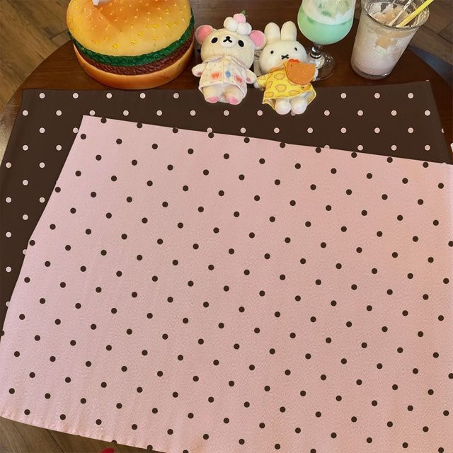 Schreibtischunterlage im koreanischen Cartoon-Stil aus Polyester, Pink, Breite: 45,0 cm - Bild 1