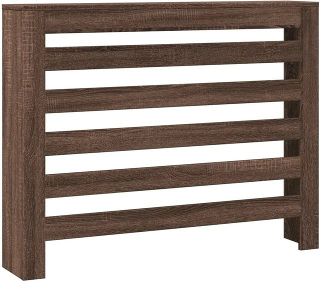 vidaXL Heizkörperverkleidung in Eiche Braun mit modernem Latten-Design aus Holzwerkstoff, B/T/H: 104 x 20 x 82 cm - Bild 1