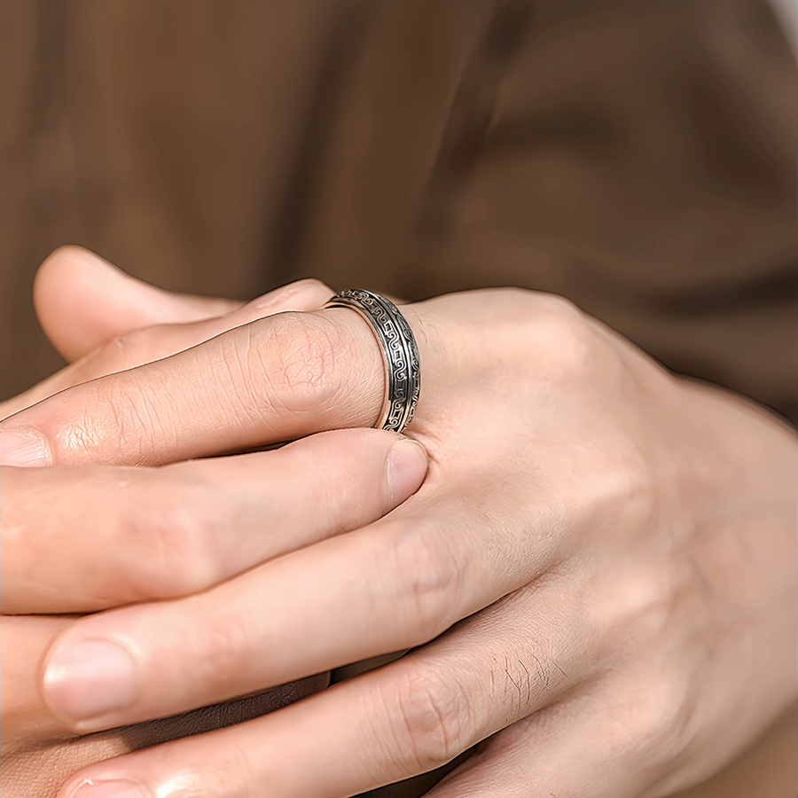 LENNIK Ring, versilbertes Kupfer, Herren - Bild 2