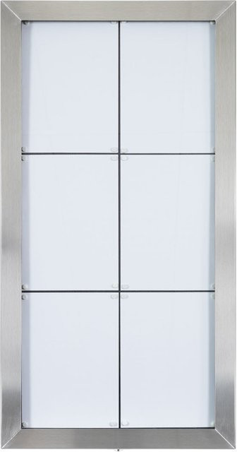 Securit LED-Menühalter A4 aus Edelstahl in Silber, B/T/H: 50,5 x 15 x 97 cm - Bild 1